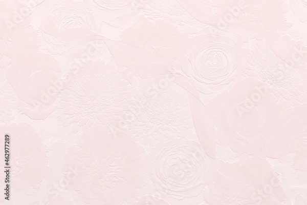 Obraz Floral embossed background. 3D illustration. 3D render