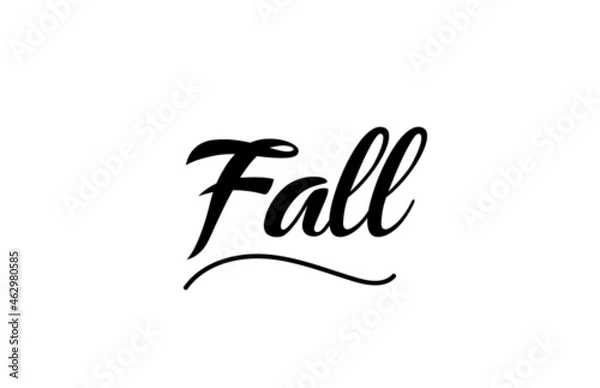 Fototapeta Fall hand written text word for design. Can be used for a logo