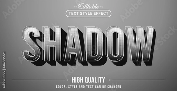 Fototapeta Editable text style effect - Shadow text style theme.