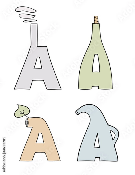 Obraz The stylized letters "A"