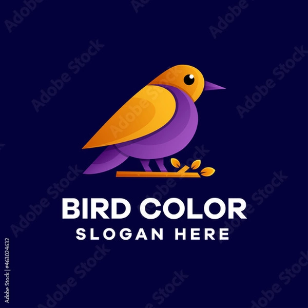 Fototapeta Bird Gradient Colorful Logo Design