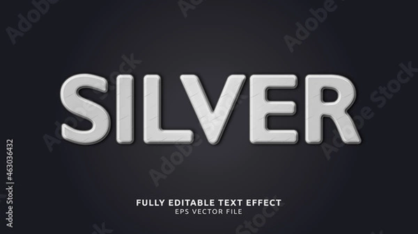 Fototapeta Silver Light Editable Text Effect