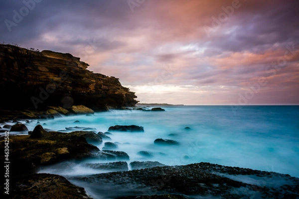Obraz Interesting rock formation along the coastline in Kamay Botany Bay National Park