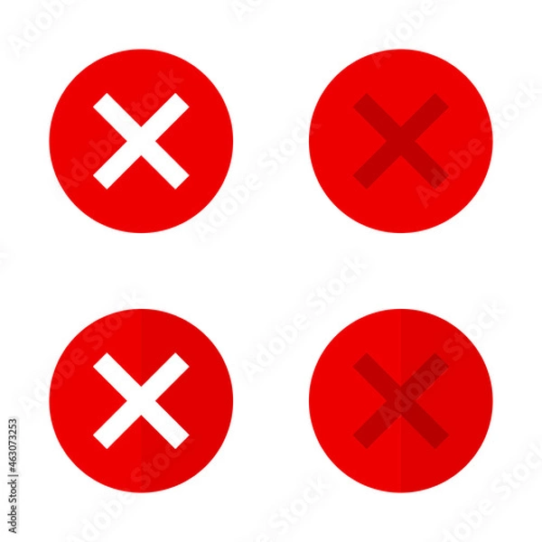 Obraz Cross mark vector flat icon