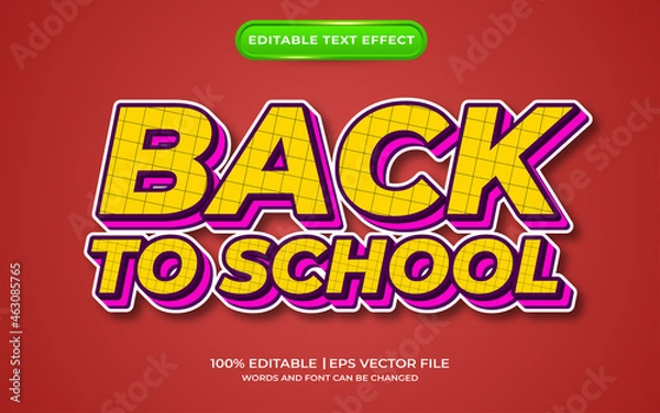 Fototapeta Back to school text effect