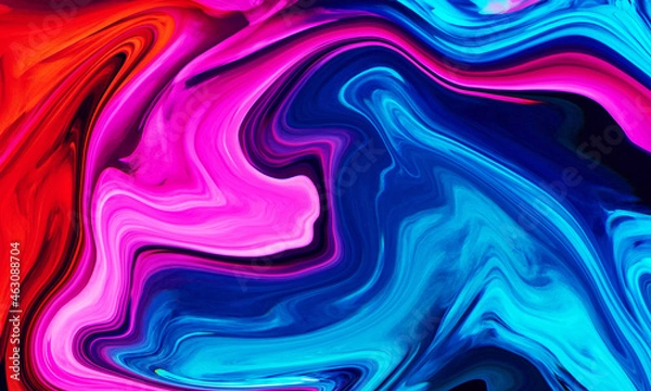 Fototapeta Hand Painted Background With Mixed Liquid Blue And Orange Paints. Abstract Fluid Acrylic Painting. Marbled Colurful Abstract Background. Liquid Marble Pattern.

