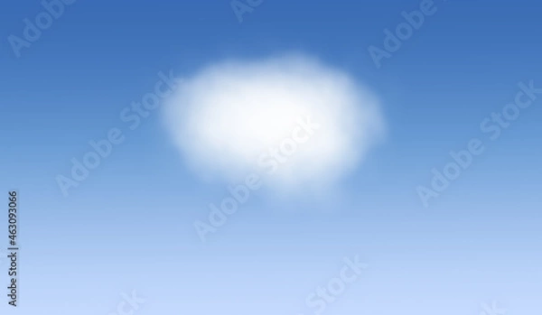 Obraz A fluffy white cloud, bright light cloud in a blue sky, sunny day