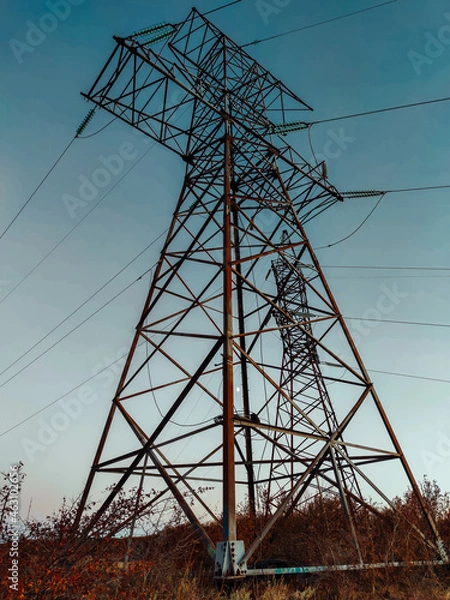 Fototapeta power lines