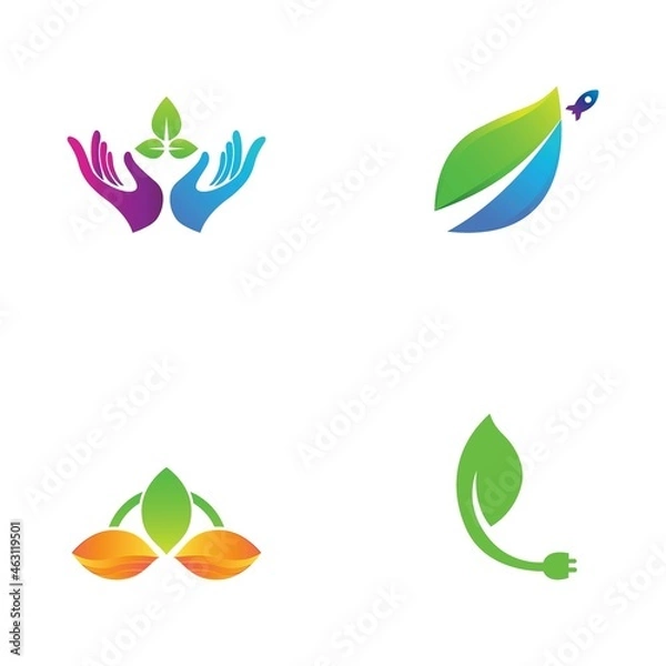 Fototapeta leaf logo and vector images