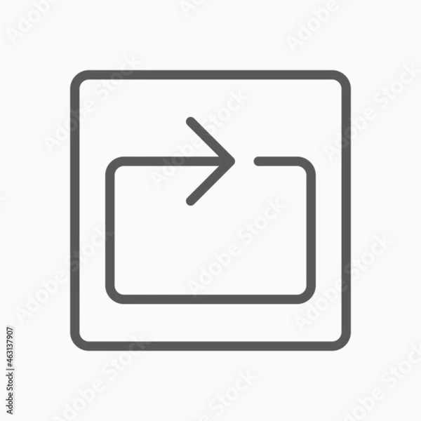 Fototapeta repeat icon, refresh vector, arrow illustration