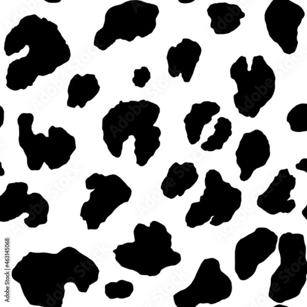 Fototapeta black and white leopard seamless pattern vector