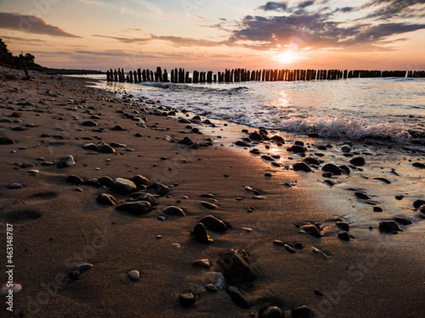 Fototapeta sunset at the beach
