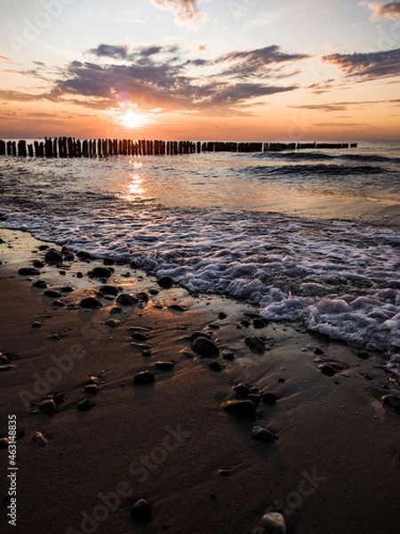 Fototapeta sunset on the beach
