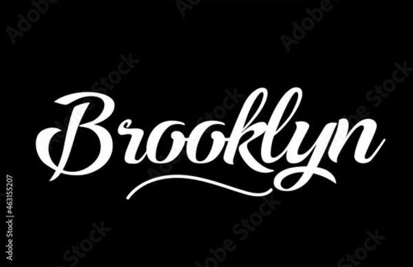 Obraz Brooklyn hand written text word for design. Can be used for a logo