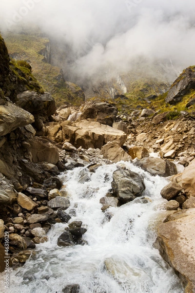 Fototapeta Waterfall from Mountain Spring