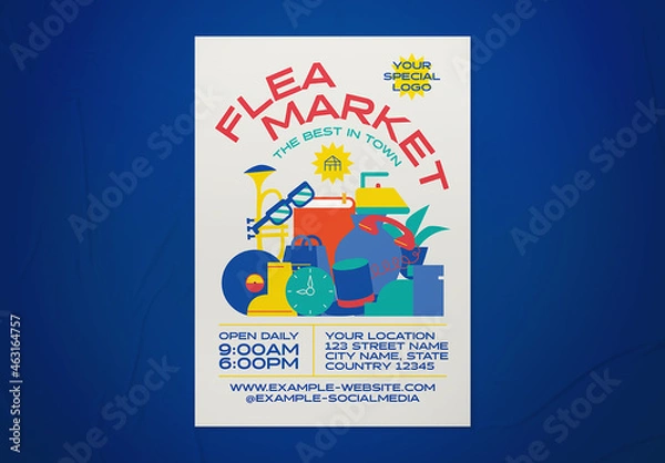 Obraz Flea Market Flyer Layout