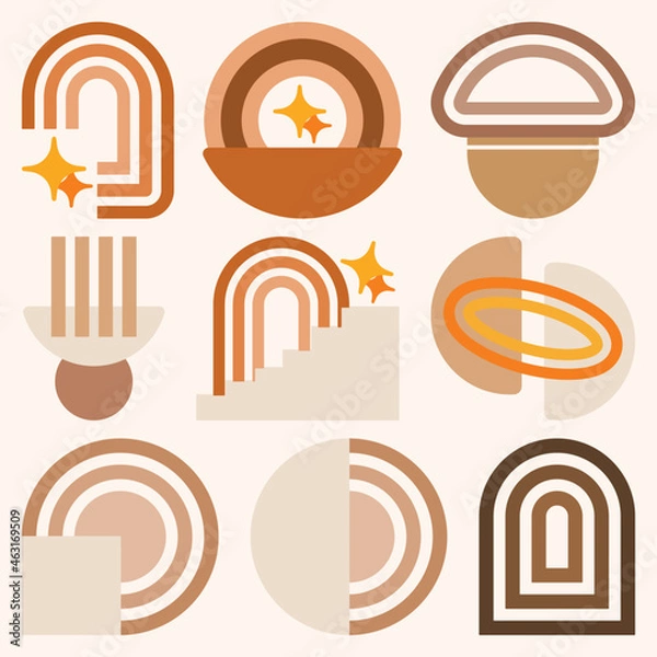 Fototapeta Collection Of Geometric Abstract Shapes