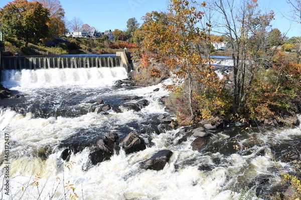 Obraz stream river gushing waterfall