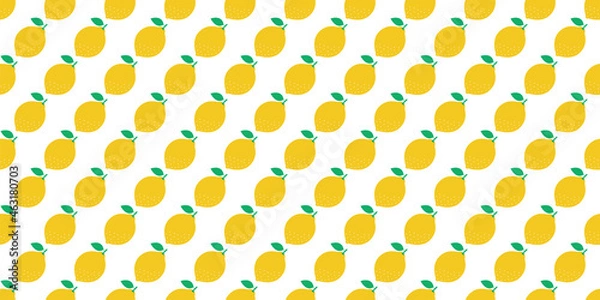 Fototapeta Lemon illustration background. Seamless pattern.Vector. レモンのパターン　背景素材