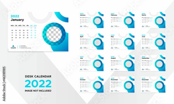 Obraz Creative Desk Calendar Design for 2022