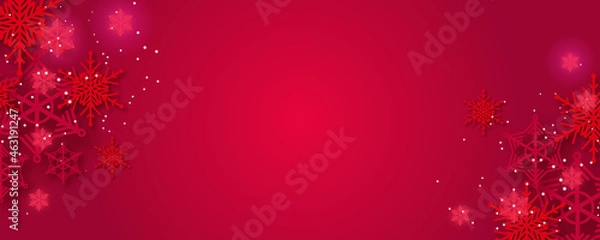 Obraz Christmas background, banner, frame, header, background or greeting card design. Vector Illustration