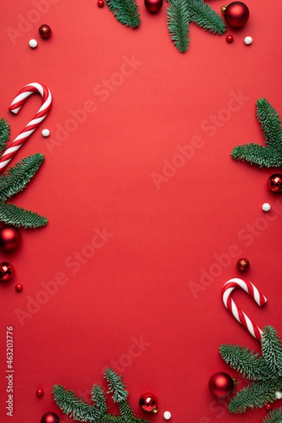 Obraz Red christmas background
