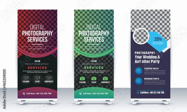 Obraz photography roll up banner,
Corporate Roll-up Banners, Set of roll up banner, roll up banner, banner, Corporate banner design, Pop up banner design, Creative banner, Banner 