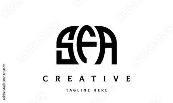 Obraz SFA creative three latter logo design	