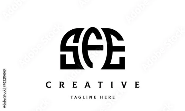 Obraz SFE creative three latter logo design	