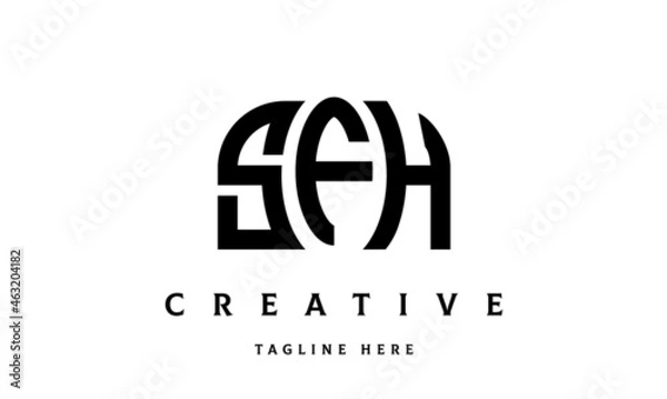 Obraz SFH creative three latter logo design	