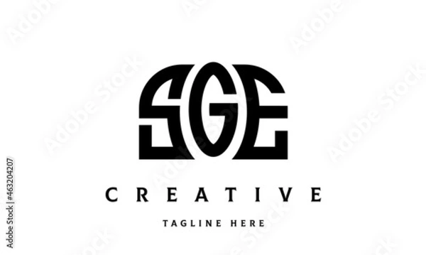 Obraz SGE creative three latter logo design	