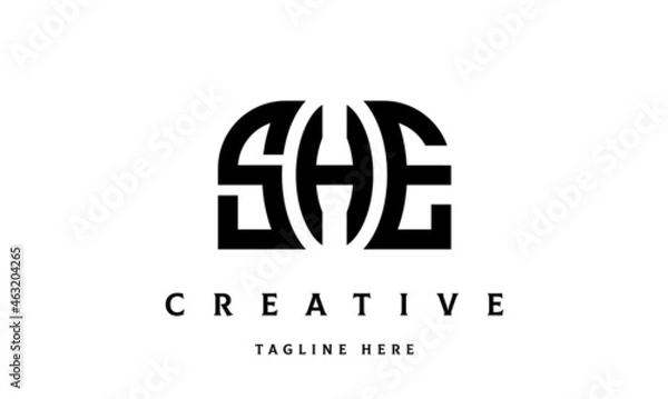 Obraz SHE creative three latter logo design	