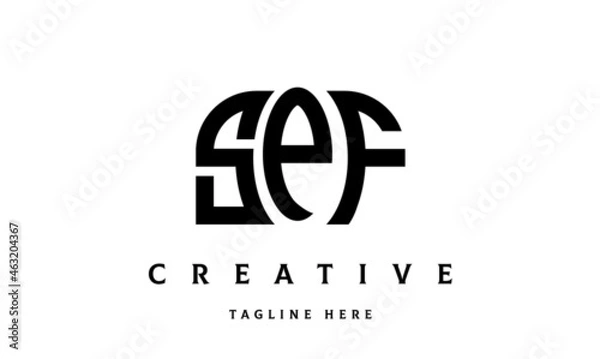 Obraz SPF creative three latter logo design	