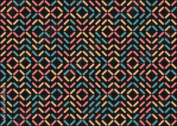 Fototapeta Abstract Geometric Pattern generative computational art illustration