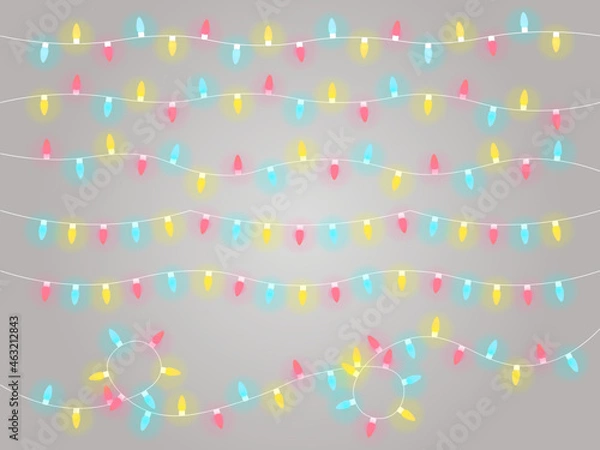 Fototapeta ガーランドライト_カラー光彩