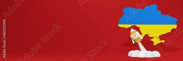 Fototapeta Bitcoin Cash cryptocurrency rising chart in Ukraine for website content