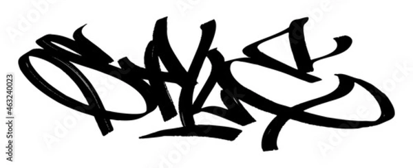 Obraz Black graffiti tag lettering marker ink paint