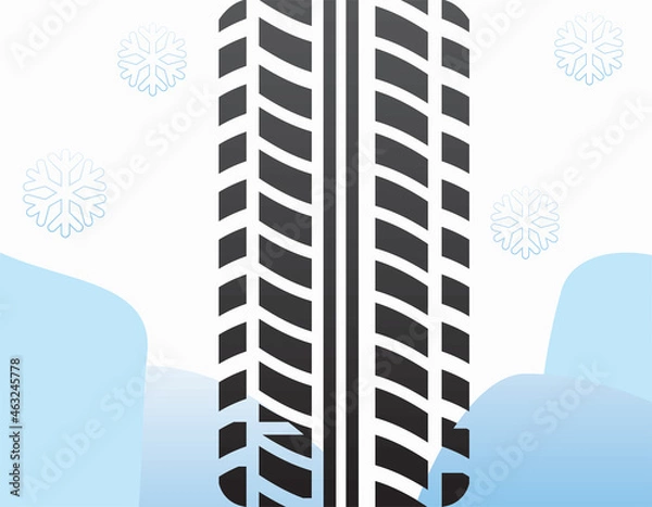 Obraz Winter tire with a snow