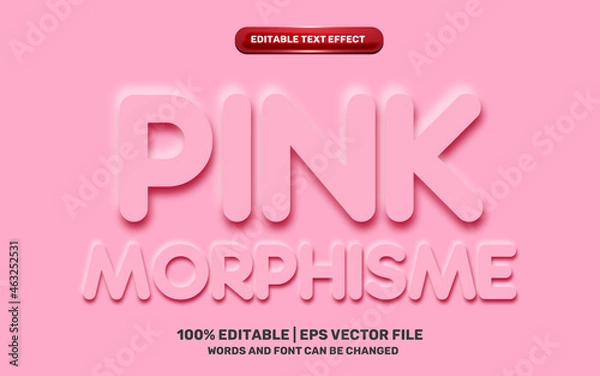 Obraz neomorphic neomorphisme emboss 3d simple pink modern future editable text effect