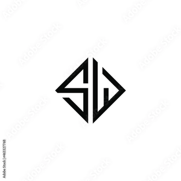 Obraz sw latter vector logo abstrack