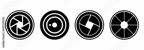 Obraz camera lens icon set, camera lens vectorv set