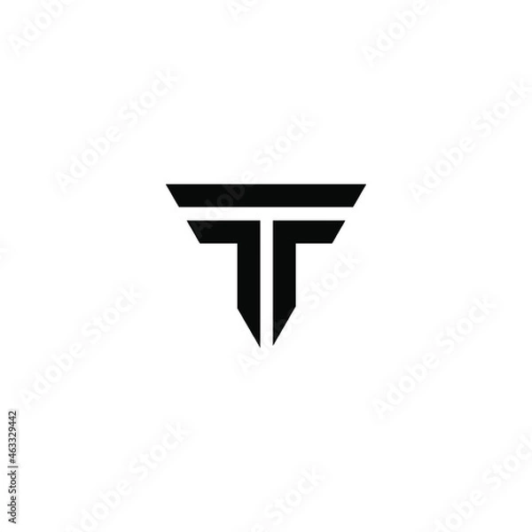 Obraz Initial letter TF logo design vector