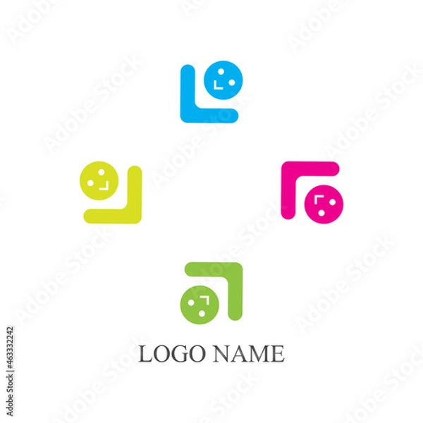 Fototapeta Community, network and social icon design template