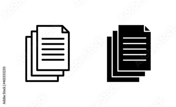 Fototapeta Document icons set. Paper sign and symbol. File Icon