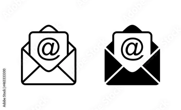 Fototapeta Mail icons set. email sign and symbol. E-mail icon. Envelope icon