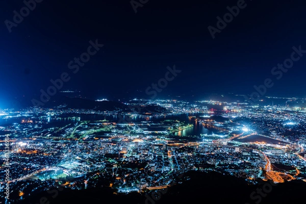 Fototapeta 夜の皿倉山