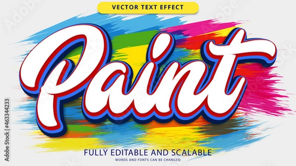 Obraz paint text effect editable eps file