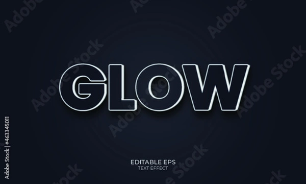 Fototapeta Glow text effect 