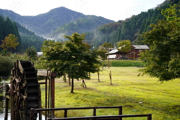 Obraz 水車のある風景