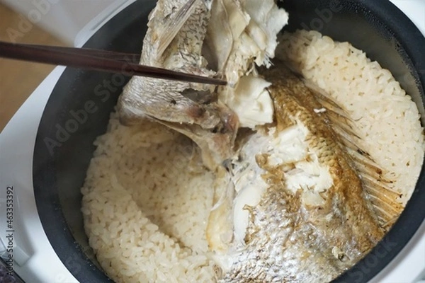 Obraz 自宅で作る鯛めし